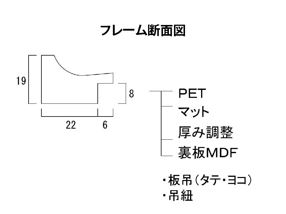 【受注対応】手ぬぐい額 3709 樹脂製